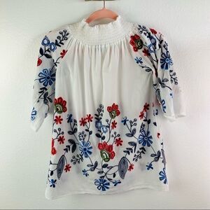 South Main Embroidered Off Shoulder Top‎
